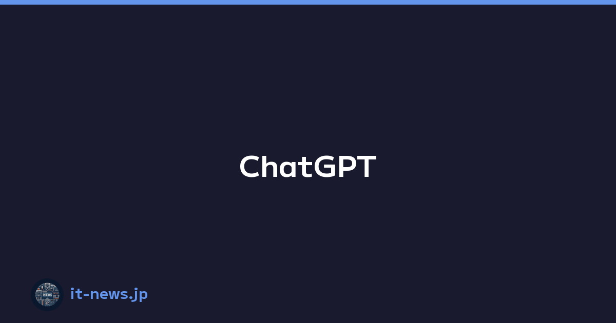 Featured image of post ChatGPT