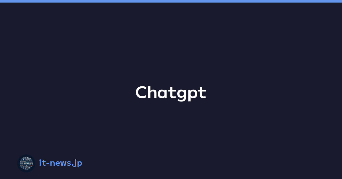 Featured image of post Chatgpt