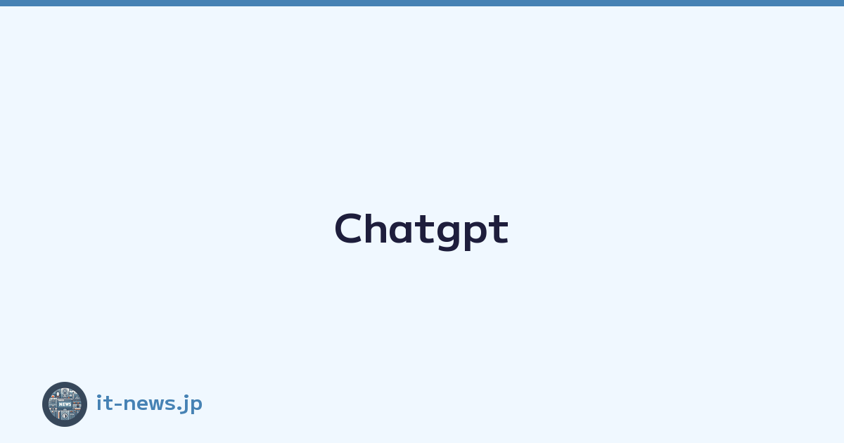 Featured image of post Chatgpt