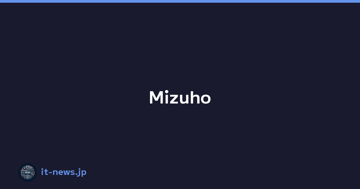 Featured image of post Mizuho