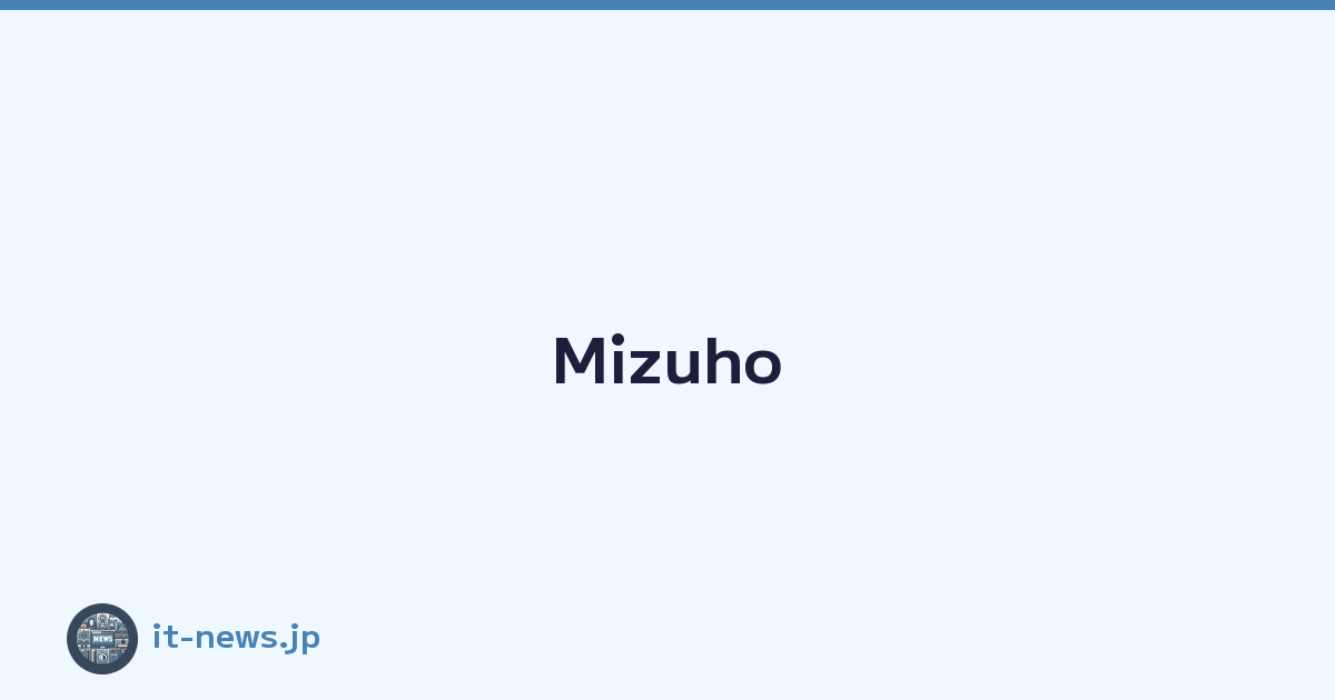 Featured image of post Mizuho